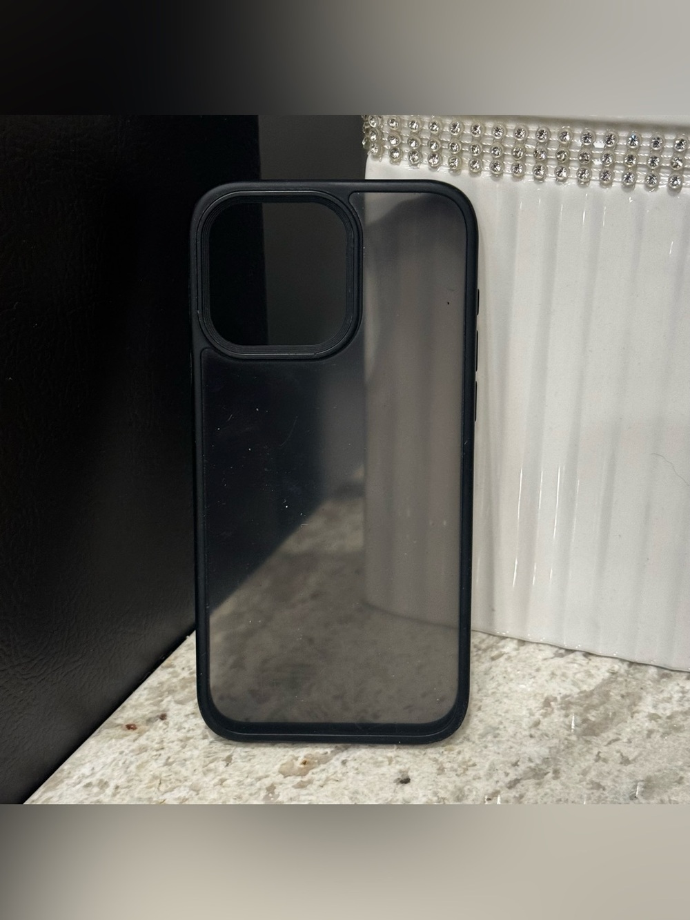 Black Transparent Soft TPU iPhone 15 Pro Max Case